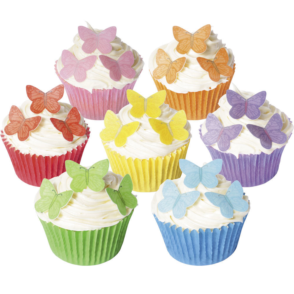Edible Small Vivid Butterflies (42) WAFER