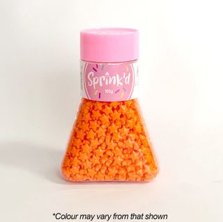 SPRINKD | STARS | ORANGE | 7MM | 100G SHAPES