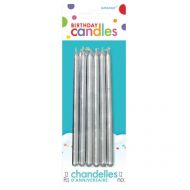 Silver Tapered Candle TALL