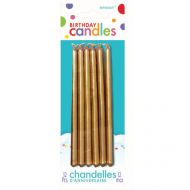 Gold Tapered Candles TALL